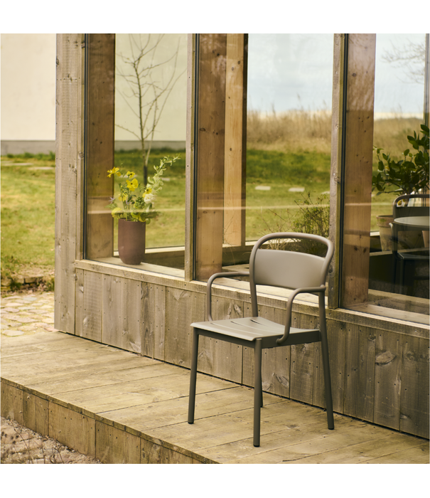 Muuto  Linear Steel Outdoor Armchair Taupe