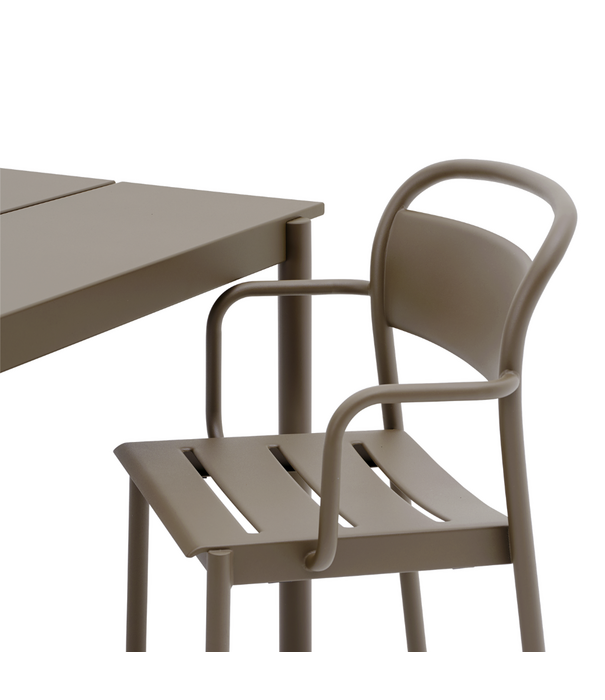Muuto  Linear Steel Outdoor Armchair Taupe