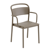 Linear Steel Outdoor Armstoel Taupe