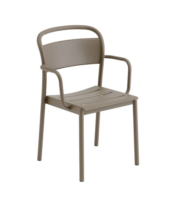 Muuto  Linear Steel Outdoor Armstoel Taupe