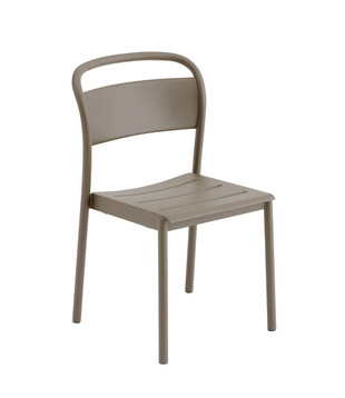Linear Steel Side Chair Taupe