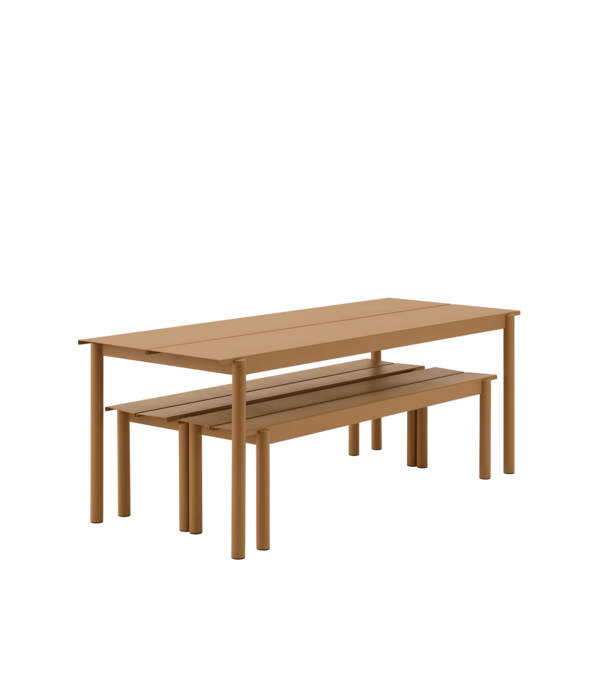 Muuto  Muuto Linear Steel Outdoor Bench Taupe