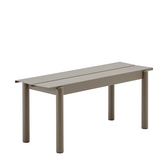 Linear Steel Outdoor Bank Taupe