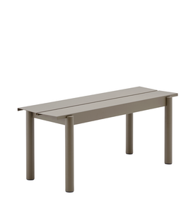 Linear Steel Bench Taupe 110cm