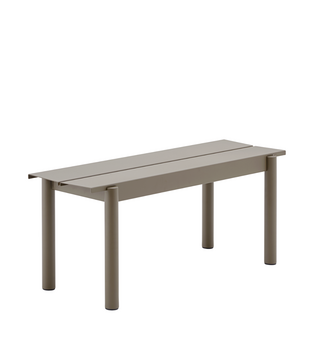 Linear Steel Bench Taupe 110cm