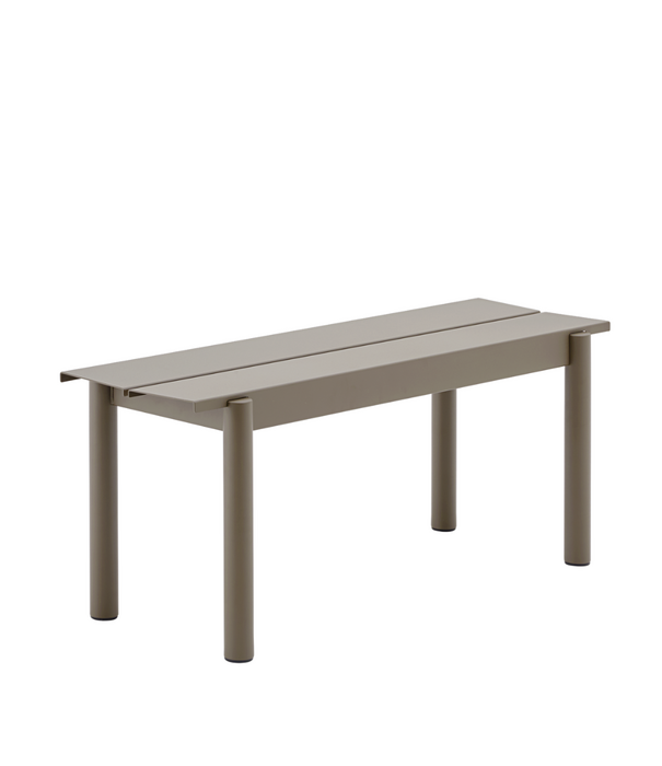 Muuto Linear Steel Outdoor Bench Taupe