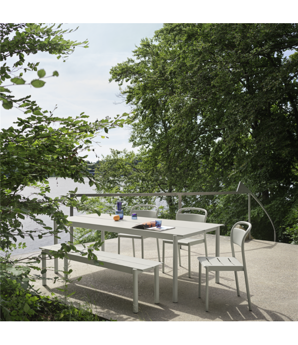 Muuto Linear Steel Outdoor Bank Taupe