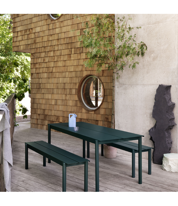 Muuto  Linear Steel Outdoor Bench Taupe
