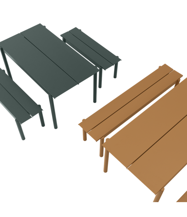 Muuto  Linear Steel Outdoor Bench Taupe