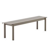 Linear Steel Outdoor Bench Taupe