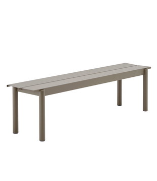 Linear Steel Bench Taupe 170cm