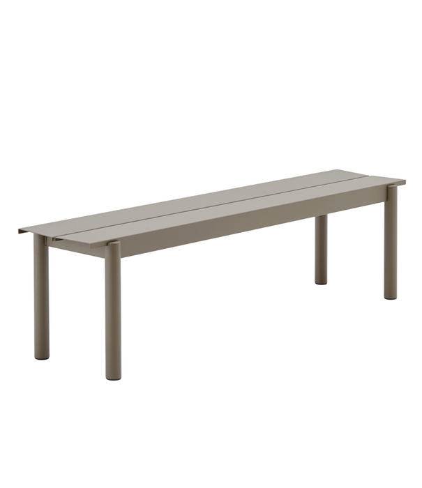 Muuto  Linear Steel Outdoor Bench Taupe