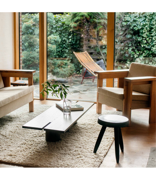 Frama  Frama Symmetry Lounge Stoel essenhout, oat stof bekleding