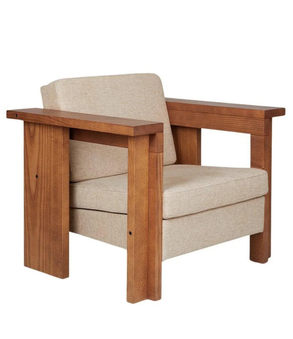 Frama  Frama Symmetry Lounge Chair ash wood, oat fabric