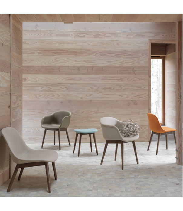 Muuto  Muuto Fiber Armchair recycled plastic wood base