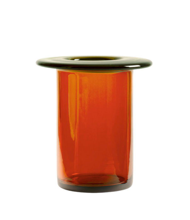 Nedre Foss  Nedre Foss Rabarbra Vaas, geblazen glas