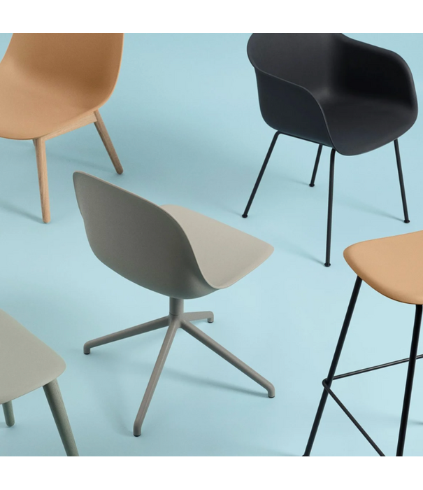 Muuto  Muuto Fiber Side Eetkamerstoel, tube poten