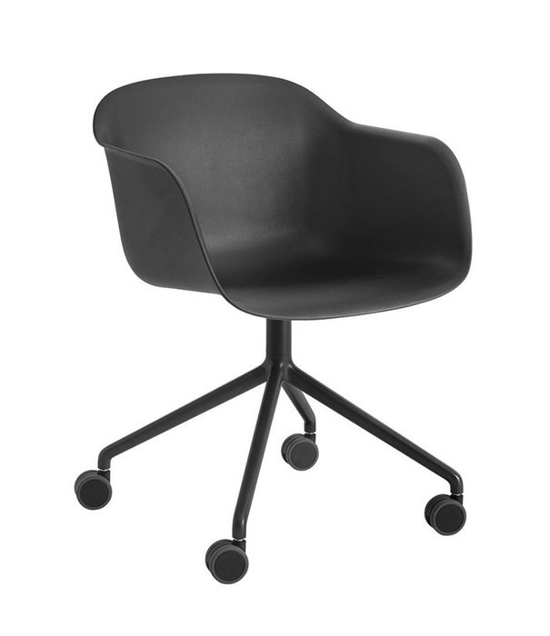 Muuto  Muuto  Fiber Armstoel swivel met wielen