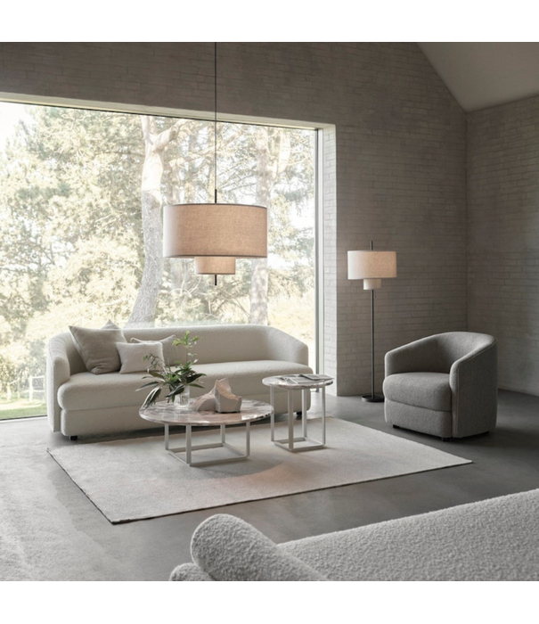 New Works  New Works Covent Narrow Lounge Stoel Lana cream