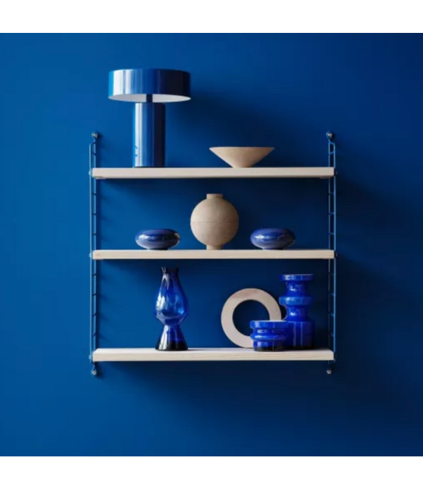 String  Furniture String Pocket Limited Edition blue, grenen