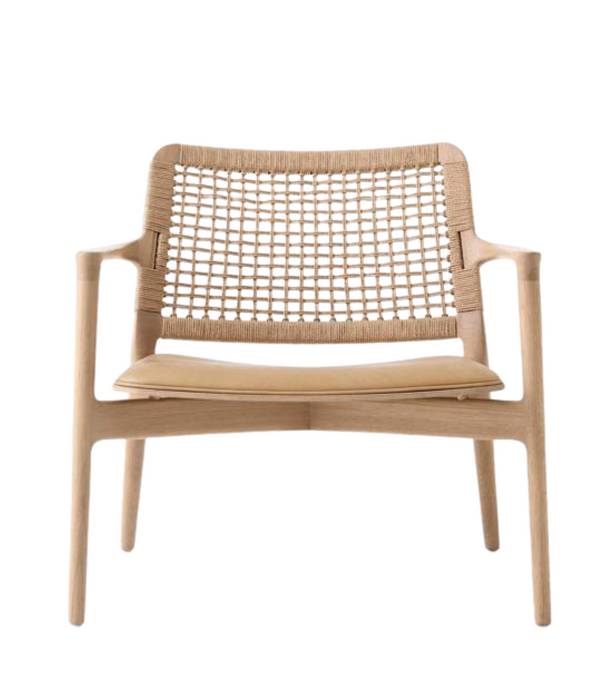 Vipp  Vipp - 488 Cabin Lounge stoel donker eiken, zwart leer