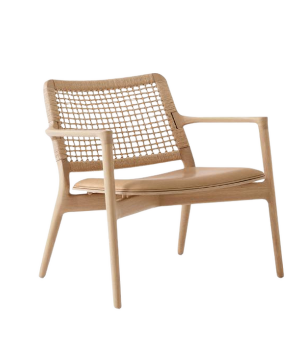 Vipp  Vipp - 488 Cabin Lounge stoel eiken, leer zitting
