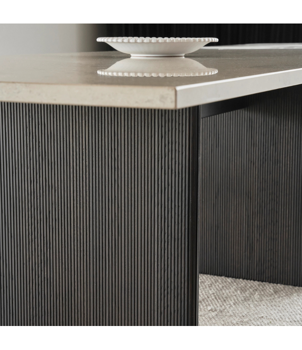 Vipp  Vipp 496 Cabin Square table limestone top, dark oak