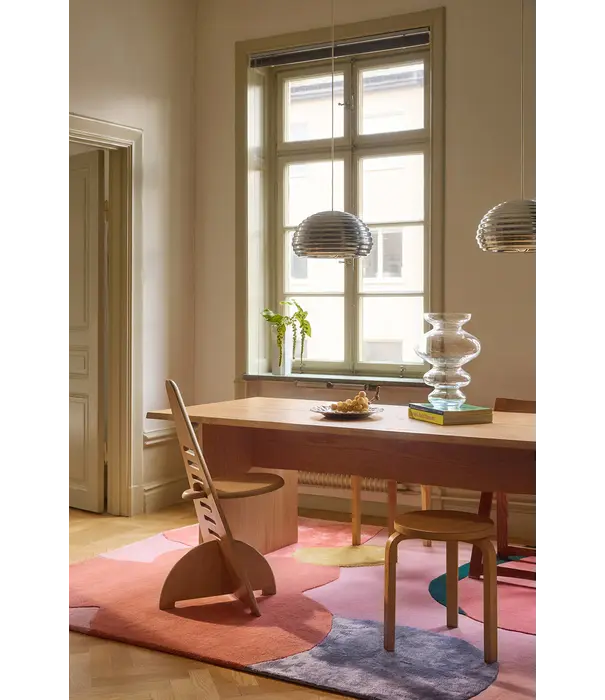 Layered  Layered Flower Field Patterned wol vloerkleed