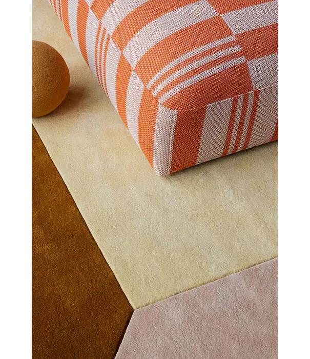 Layered  Layered Teklan Box Yellows wol Vloerkleed