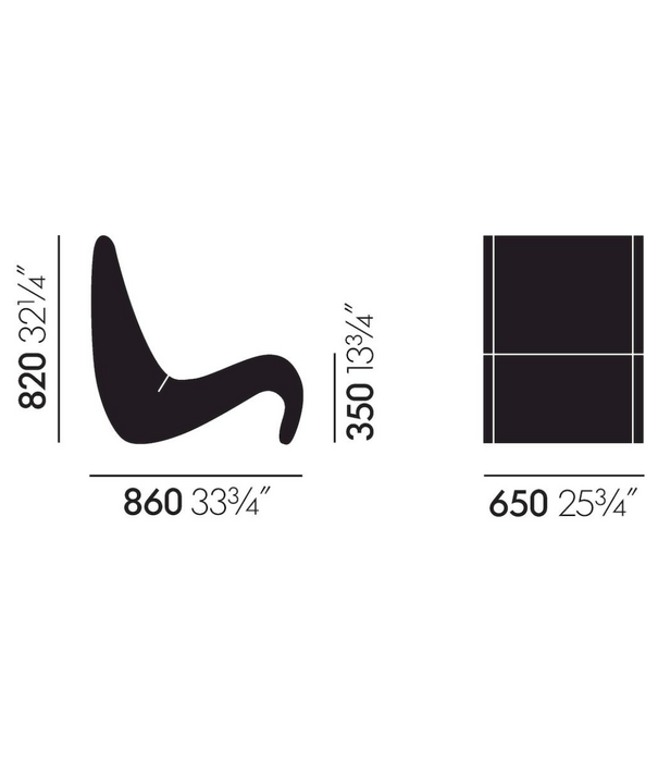 Vitra  Vitra Amoebe Lounge Stoel, Verner Panton