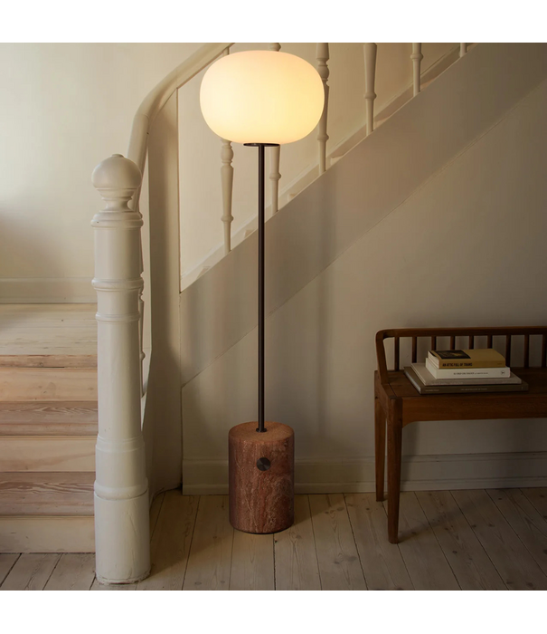 Audo JWDA Floor Lamp travertine, bronzed brass