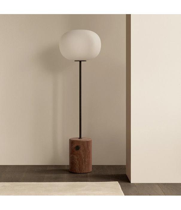 Audo JWDA Floor Lamp travertine, bronzed brass