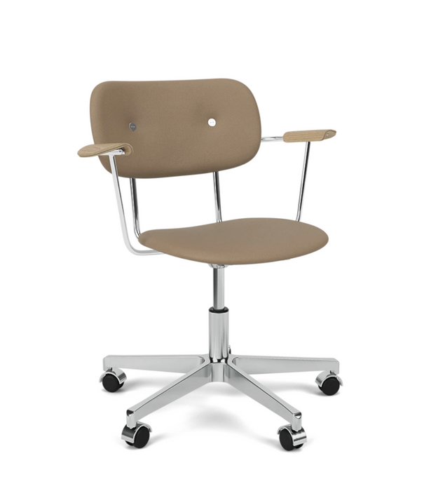 Audo Audo Co Task Armstoel volledig gestoffeerd, tilt + 5 star swivel aluminium voet