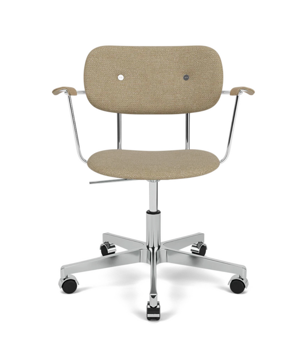 Audo Audo Co Task Armstoel volledig gestoffeerd, tilt + 5 star swivel aluminium voet