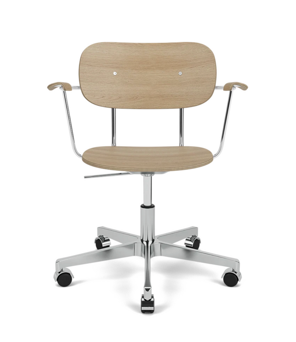 Audo Audo - Co Task Stoel Eiken met armleuning, aluminium voet