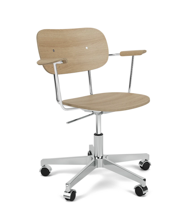 Audo Audo - Co Task Chair Oak with armrests, aluminium base