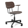 Audo - Co Task Chair Dark Oak with armrests, aluminium base
