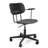 Audo  Co Task Armchair black oak, aluminium base