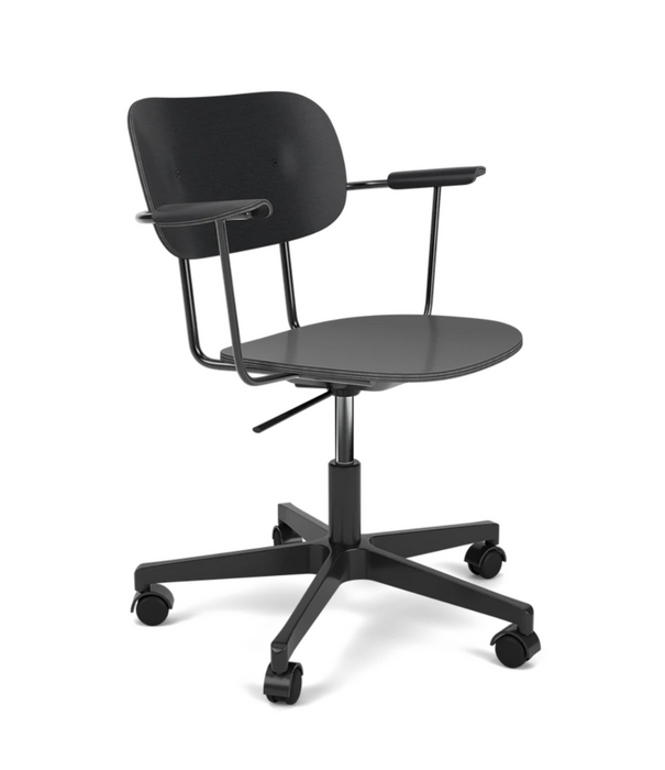 Audo Audo  Co Task Armchair black oak, aluminium base