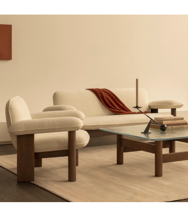 Audo Audo Brasilia Lounge Stoel, lage rug,  schapenvacht nature