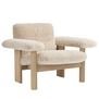 Audo Brasilia Lounge Chair, low back, sheepskin nature