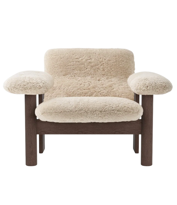 Audo Audo Brasilia Lounge Stoel, lage rug,  schapenvacht nature