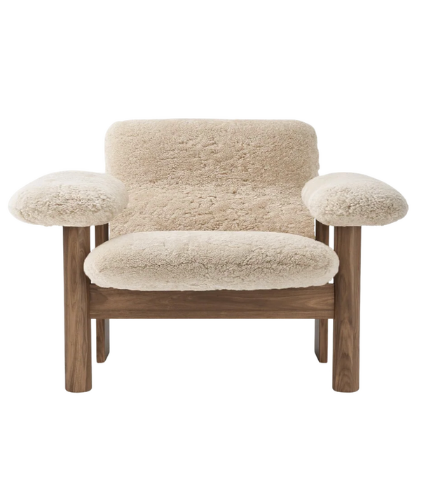 Audo Audo Brasilia Lounge Stoel, lage rug,  schapenvacht nature