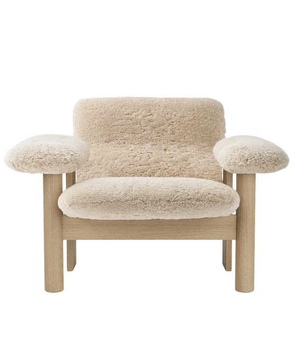 Audo Audo Brasilia Lounge Chair, low back, sheepskin nature