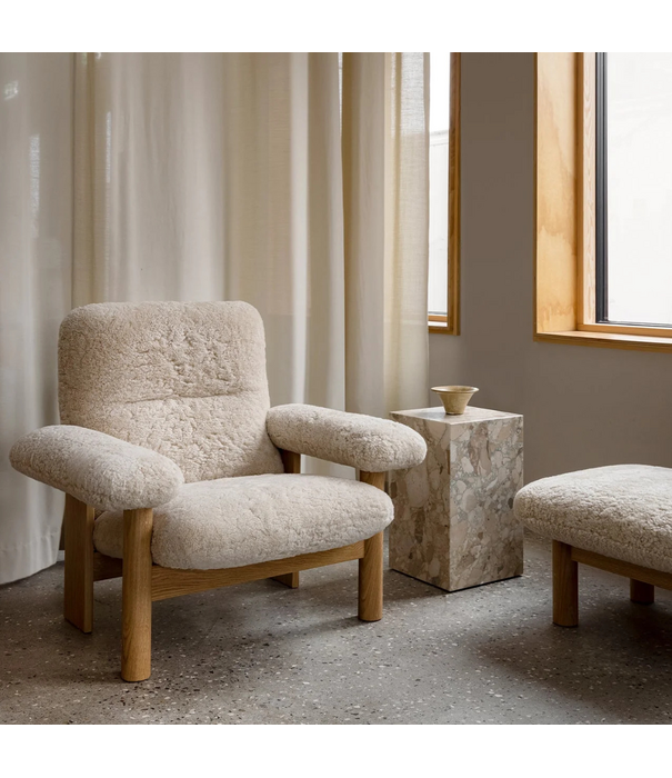 Audo Audo Brasilia Lounge Chair, low back, sheepskin nature