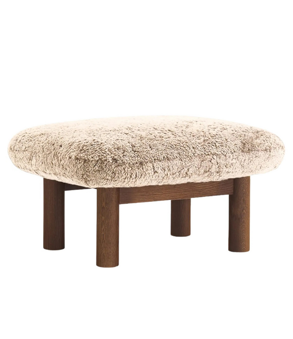 Audo Audo Brasilia Lounge Stoel, lage rug,  schapenvacht nature