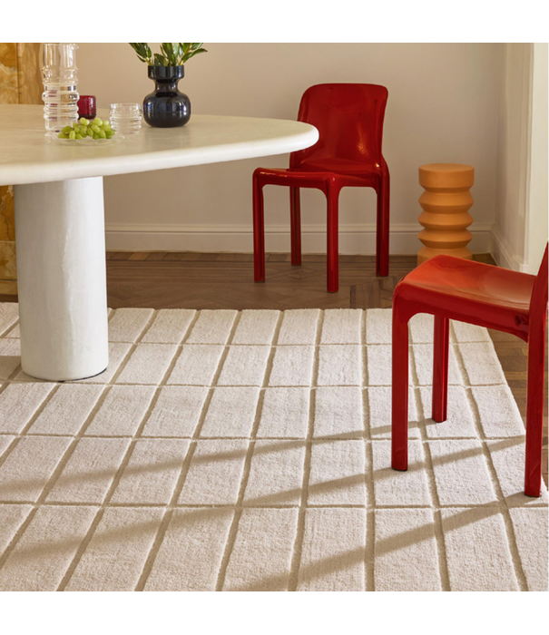 Marimekko Marimekko Tiiliskivi Wool Rug natural white, handtufted