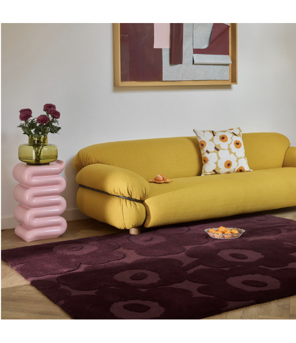 Marimekko Marimekko Unikko Wol Vloerkleed burgundy, tufted