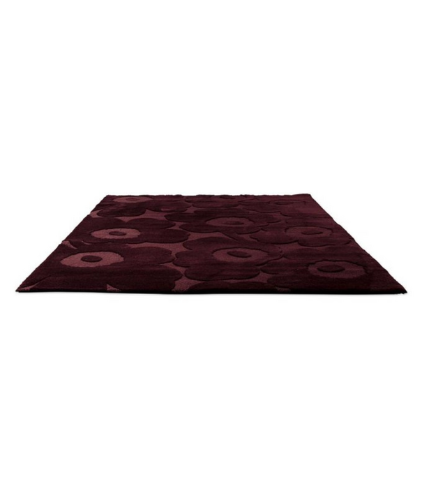 Marimekko Marimekko Unikko Wol Vloerkleed burgundy, tufted