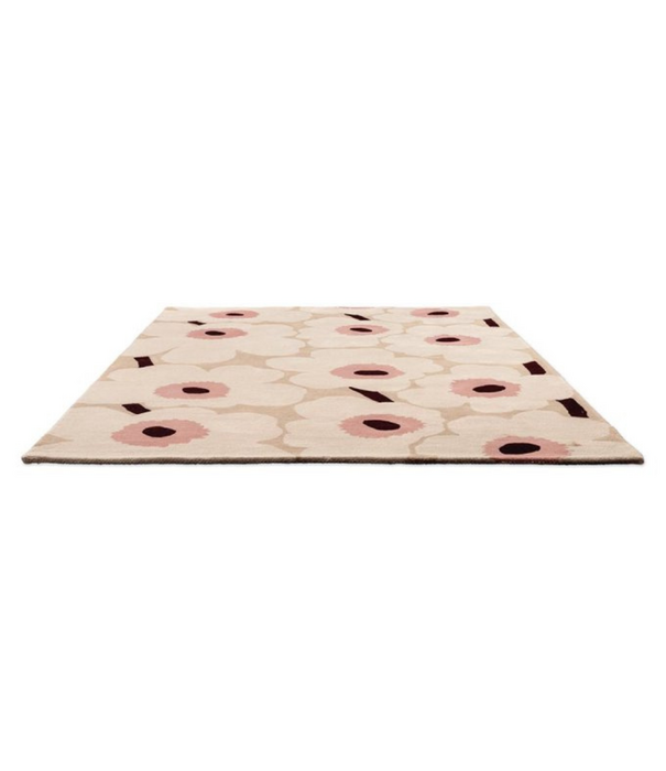 Marimekko Marimekko Unikko Wool Rug beige pink, handtufted